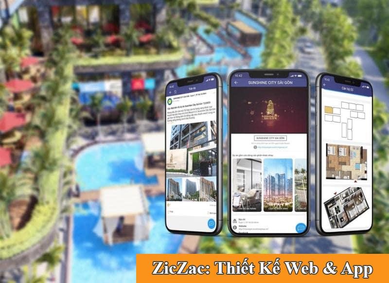 Dịch vụ thiết kế App bất động sản chuyên nghiệp, giá hợp lý của ZicZac